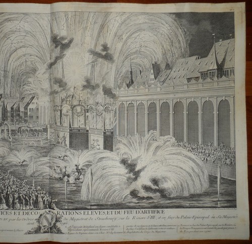 1750-Johann Weis-Le Bas-Strasbourg-ACQUAFORTE- FUOCHI ARTIFICIO Representation.. - Picture 4 of 12