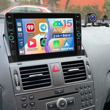 2+64G F&uuml;r Mercedes C-Klasse W204 S204 Android 15 Autoradio Carplay GPS WIFI +Kam