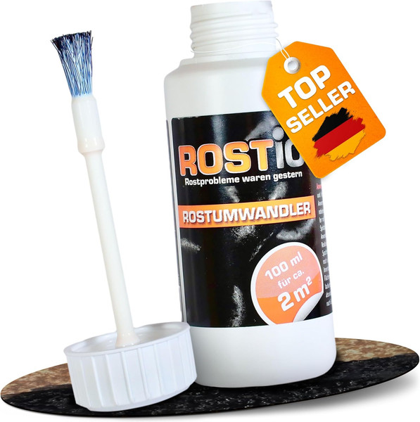 Rostio Rostumwandler 100 Ml – Rostentferner Mit Pinsel – Rostkonverter & Grundie-image