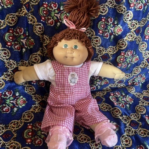 Vintage Jesmar Cabbage Patch Kids Doll girl HM 3 auburn hair green eye freckles