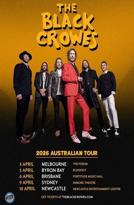 The Black Crowes Australia 2026 Tour Poster