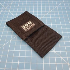 Sog Specialty Knives foldinng knife sheath Black Nylon Belt Pouch Case 5.25"x5"
