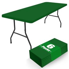 Spandex 6 Foot Rectangle Table Cloth 6 72" x 30" Rectangular Emerald Green