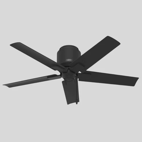 HUNTER Terrace Cove Outdoor Flushmount Fan 4196 CFM 37 Watts Black 51581 - Picture 1 of 18