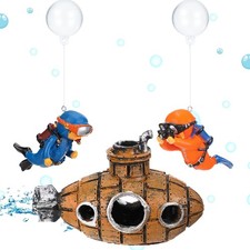 Christmas Aquarium Decorations Floating Fish Tank Air Pump Decorations Includ...