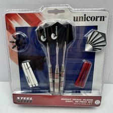 NEW Unicorn High-Quality Steel 500 Dart Set 30 Piece Dart Set Nickel Plated 21g