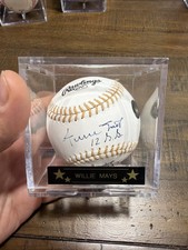 Willie Mays Signed Gold Glove Baseball Say Hey Authenticated Inscription 12 G.G
