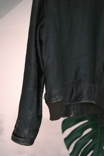 Marlboro Classics Vintage dunkelbraune Echtlederjacke Gr. M Made in India - Bild 12 von 19