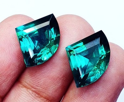 Grandidierite 8 to 10 Ct Pair Certified Loose Gemstone Fancy Cut ~ HG04