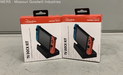 2 Rocketfish Dock Kits Black For Nintendo Switch