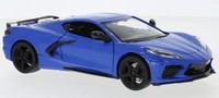 Chevrolet Corvette Stingray C8 Blau Modellauto 79360 Motormax 1:24