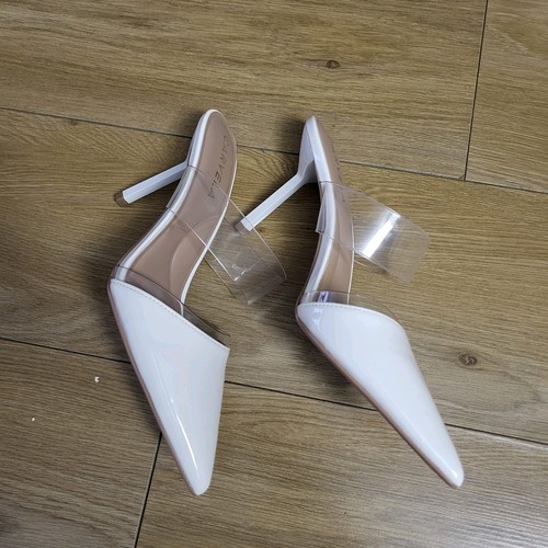 Carvela Passion Vinyl White Mules Size RRP £ 139 NOW £50. - Picture 3 of 12