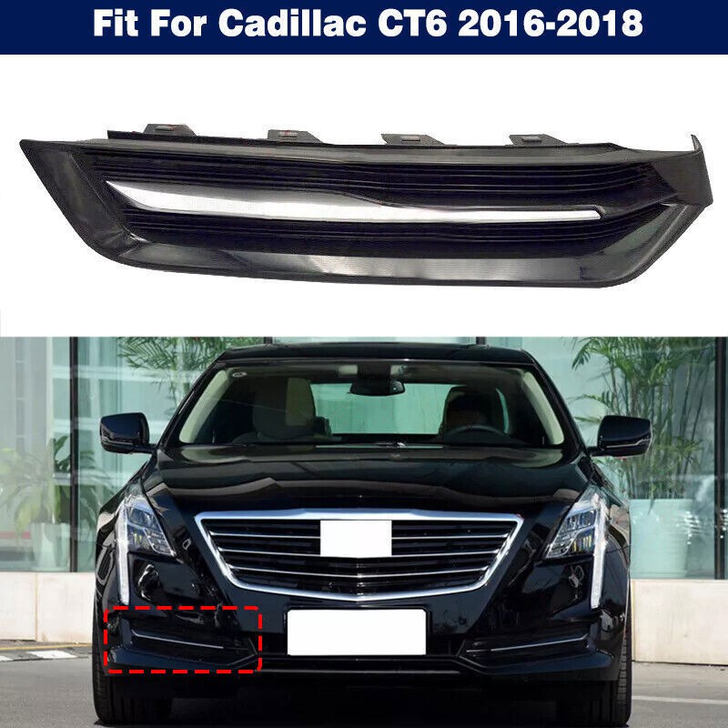 1P Right Front Bumper Grille Fog Light Lamp Cover Bezel For Cadillac CT6 2016-18