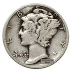 1 Random Date Mercury Dime Constitutional Junk 90% Silver 10C Coin Estate