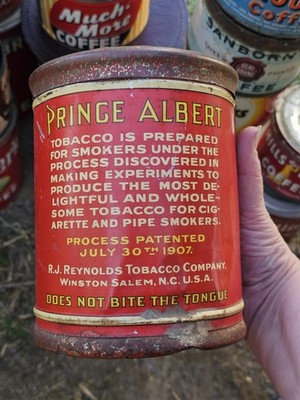 1910 Vintage Prince Albert Crimp Cut Tobacco Tin Can Does Not Bite The  Tongue
