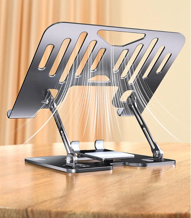 2 In 1 Metal Laptop Holder Phone Stand Laptop Stand Steel Laptop Riser - Image 4 of 4