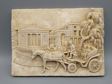 Wandrelief römische Reisewagenszene, Wanddekor(Kunstharz, Gips) handgefertigt