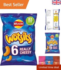 Wotsits Really Cheesy Snacks - 6x16.5g Vegetarian Multipack of Crunchy Goodness