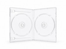 Clear 2-Disc DVD/CD Movie Case 14mm Double Replacement Storage Case