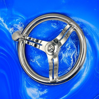 #ad Cimbro Salt Water Boat Steering WheelKnob Polished Stainless Steel $382.21