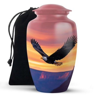 Bold Eagle Large Urns for Human Ashes Adult Father, Decorative Urn (10 Inch)