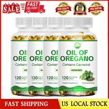 Oregano Oil 4000mg Softgels Capsules Caps Pills Contains Carvacrol Immue Support