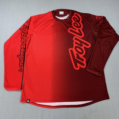 #ad Troy Lee Designs MTB Bike Jersey Mens XXL Red Long Sleeve Trail Shirt Motocross $27.88