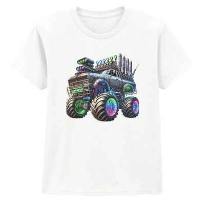 Neon Monstertruck Jungen T-Shirt Geschenk für Sohn