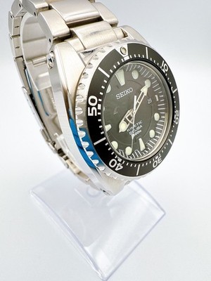 SEIKO Kinetic Scuba Divers 5M62-0BL0 Black Dial Watch New batt JP