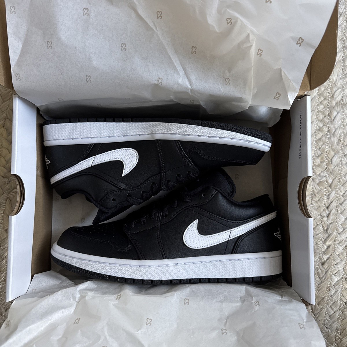 Size 8 - Air Jordan 1 Low Black W for sale online | eBay