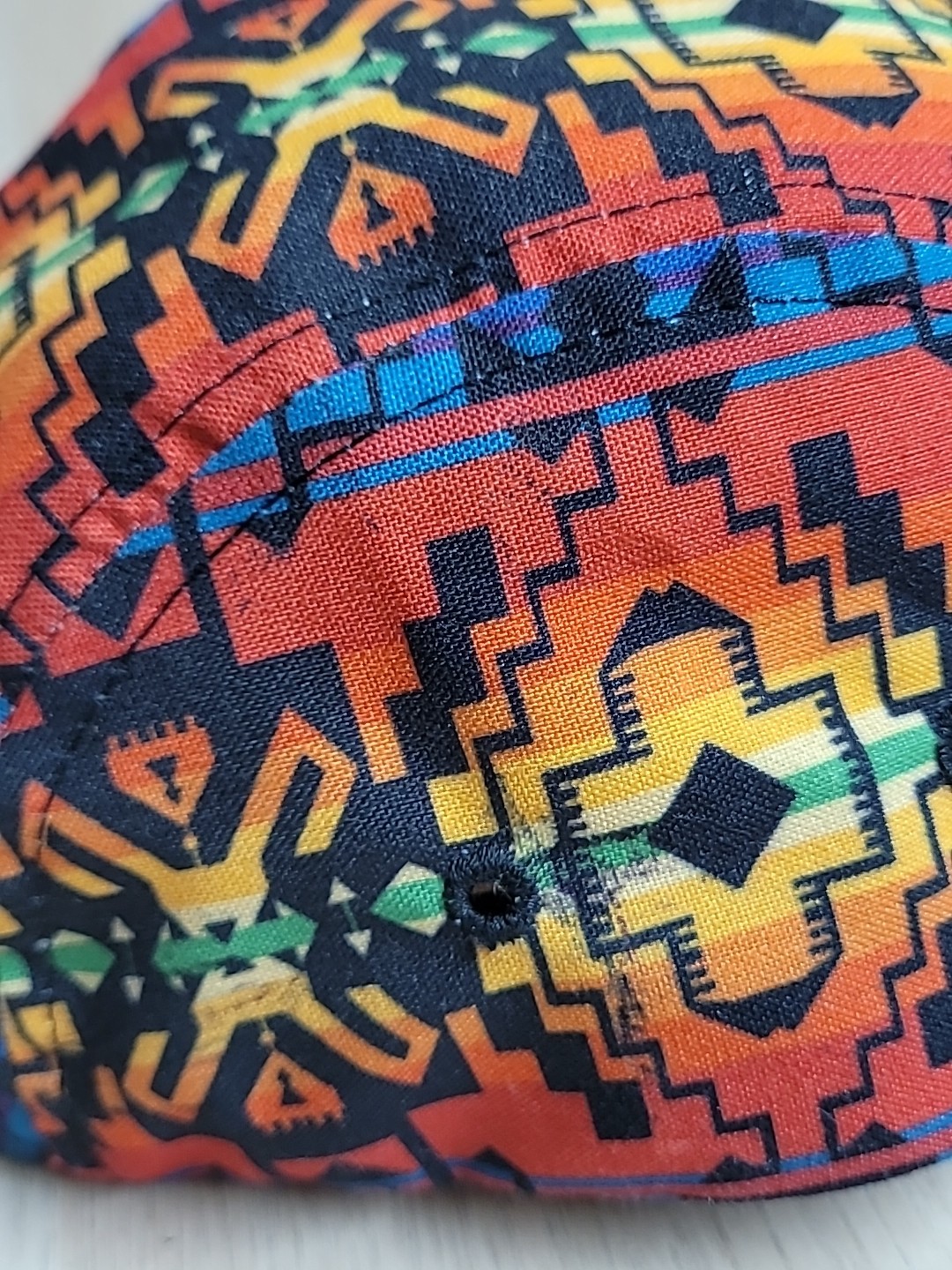 90's Pendleton Strapback Hat 5 Panel Aztec Patter… - image 20