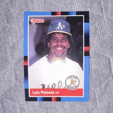 Donruss 1988 Luis Polonia #425 Oakland Athletics Rookie MLB Card With. rookie card picture