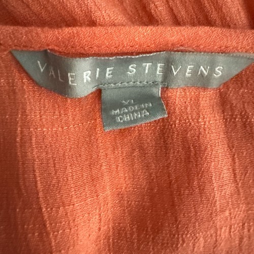 Valerie Stevens Coral Pink Crochet Panel Peasant Flowy Tunic Blouse Top Sz XL - Picture 6 of 6