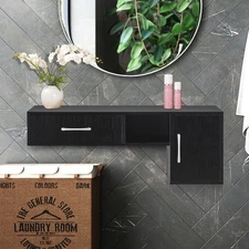 Wall Mount Station With Drawers Storage Cabinet Multi-functional Salon Organizer
