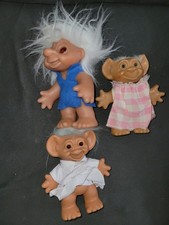 Vintage 1980s DAM Troll Doll 7" Denmark, Wishnik Trolls