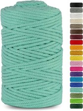 **HALF PRICE SALE !!** NETUNO 100m x 5mm BRAIDED 100% COTTON MACRAME CORD 400g