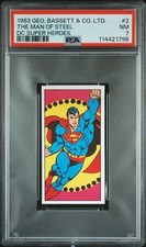 1983 GEO. BASSETT & CO. LTD. DC SUPERHEROES THE MAN OF STEEL #2 PSA 7 SUPERMAN