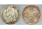 1745 KING GEORGE II GREAT BRITAIN SILVER LIMA HALFCROWN HALF 1/2 CROWN COIN