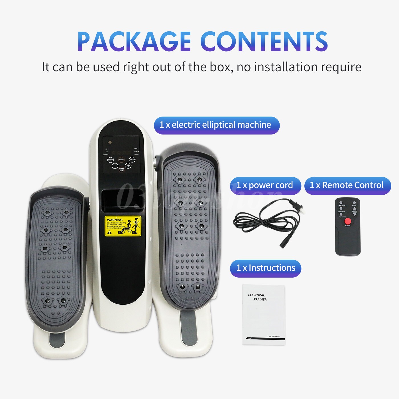 Ellipse Electric Elliptical Machine+LCD Under Desk Leg Exerciser Fully Assembled