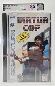 1995 Virtua Cop Sega Saturn NTSC Long Box FACTORY SEALED VGA 85 NM+ Graded