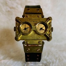 Orologio JHA fatto a mano futuro perduto DUAL TOP 2 KS LF 07 18 cm polso Giappone