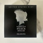 2021 U.S. Mint Peace Silver Dollar Philadelphia (21XH) WITH US MINT BOX & COA