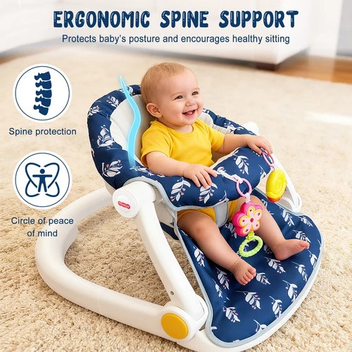 Baby Floor Seat Sit Me Up Chair with 360° Safety Surround with Music & Toys