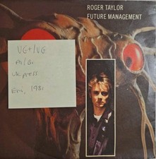 Roger Taylor Future Management Vinyl Record 7" VG+/VG EMI5157 1981