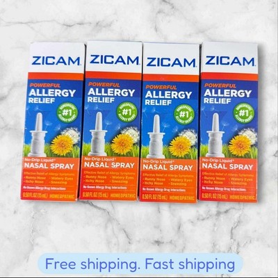 FOR 4 Zicam POWERFUL Congestion Relief Liquid Nasal Spray 0.50oz Exp2027+ NEW
