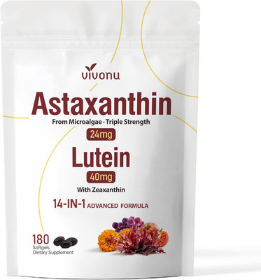 14-in-1 Astaxanthin 24mg & Lutein 40mg with Zeaxanthin Supplements, 6 Month S...