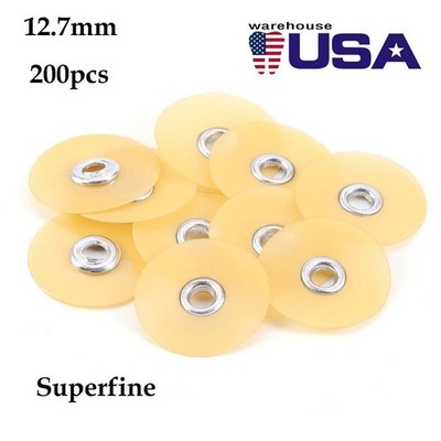 200pcs Dental Soflex Composite Finishing Polishing Discs 12.7mm Superfine