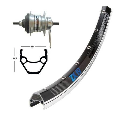 Roue Arrière Vélo 28 Pouces – Exal ZX19, 6/7/8 Vitesses, Rigide, Ridewill RID548332, Neuve