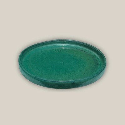 Round | Jade - Ceramic Clay Plant Saucers (8''-19.5'') - Free Shipping