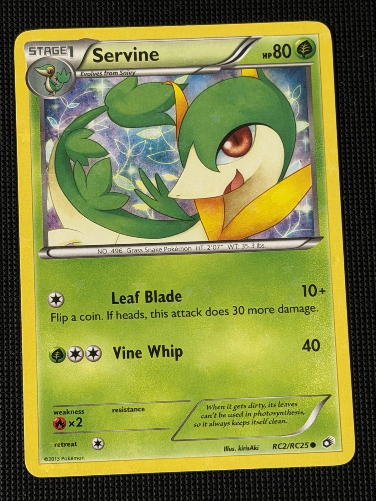 Servine RC2/RC25 Legendary Treasures Radiant Collection LP Pokemon TCG